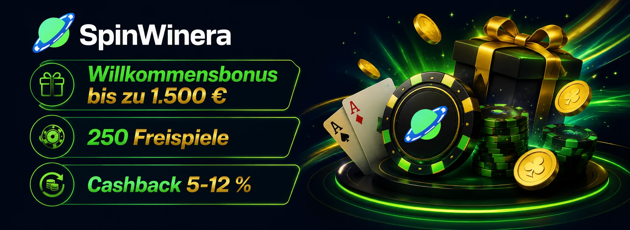 Willkommenspaket: bis 1.500 € und 250 Freispiele